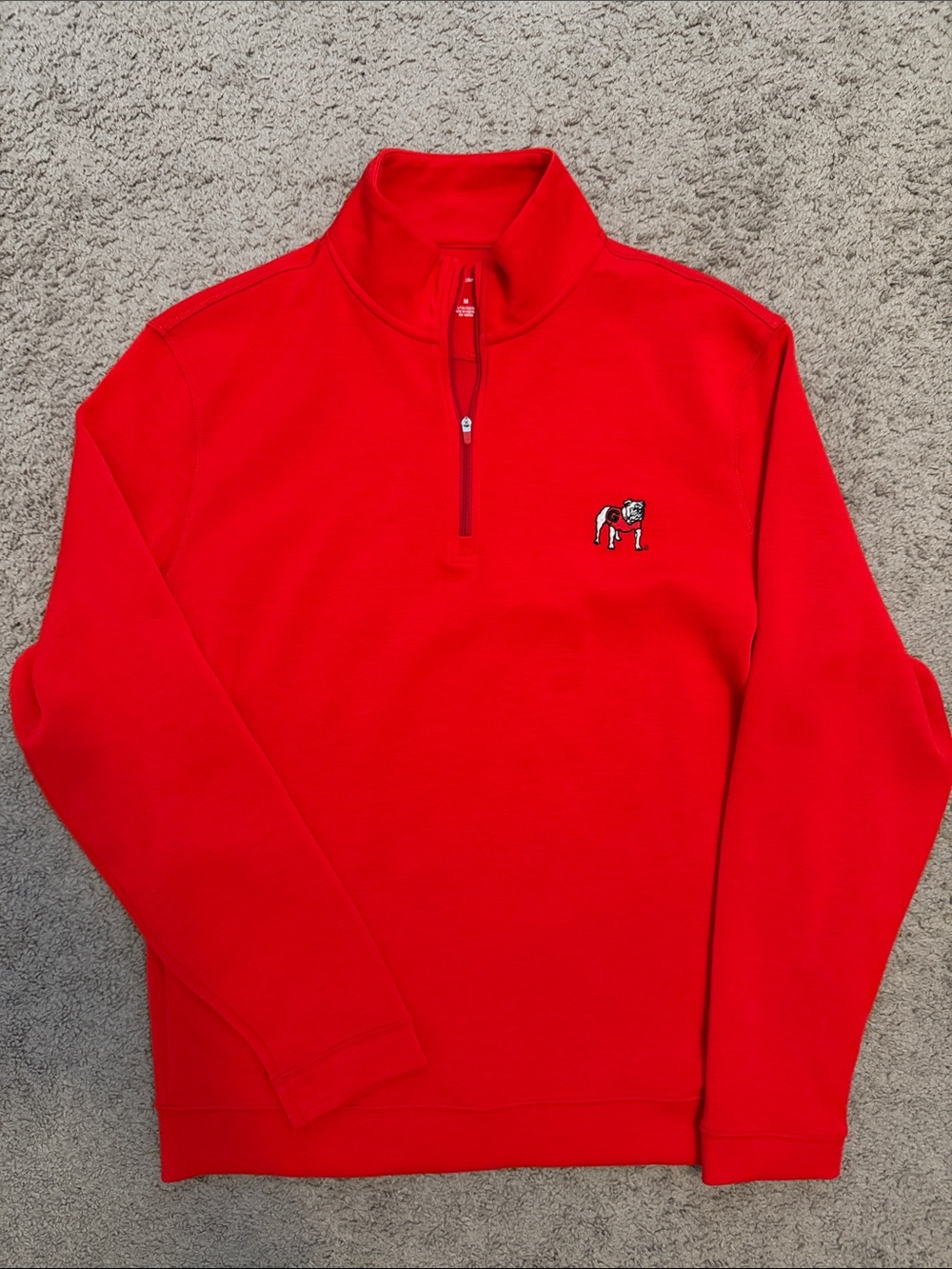 Onward Reserve Georgia Bulldogs Performance Pullover Zip - Red NWOT Size Medium